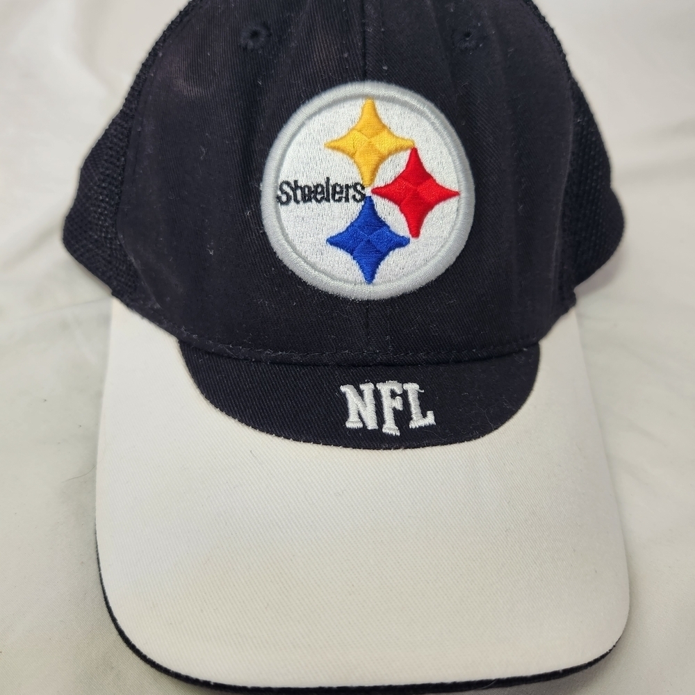 Steelers NFL Black and White Cap